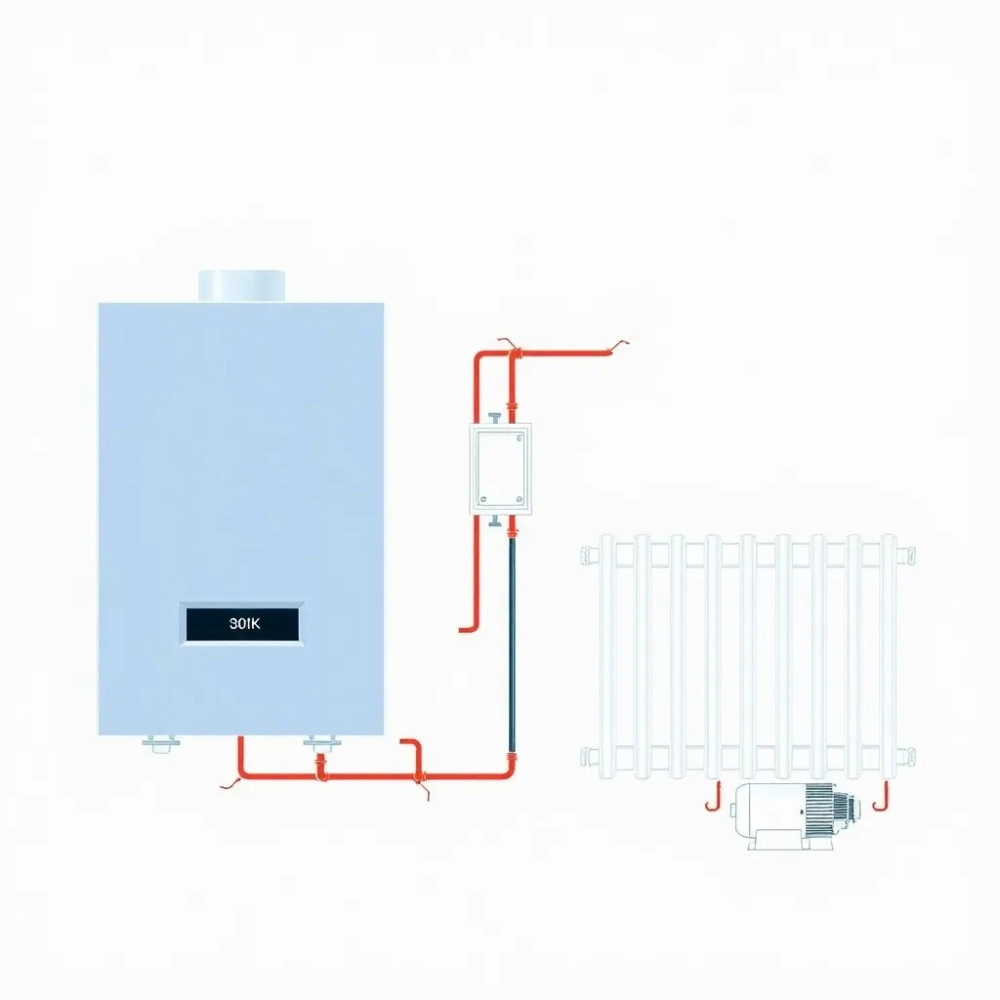 schemat instalacji co w układzie zamkniętym