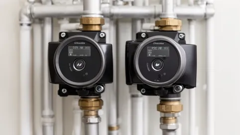 Dwie pompy obiegowe w instalacji co